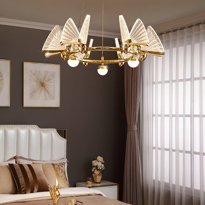 Подвесная люстра AMELIS LUX D83 Transparent Трехцветный свет by ImperiumLoft