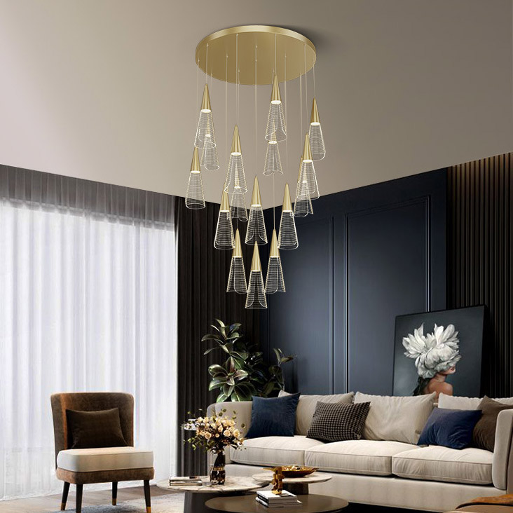 Подвесной светильник MANDORA L5 Brass Диск by ImperiumLoft