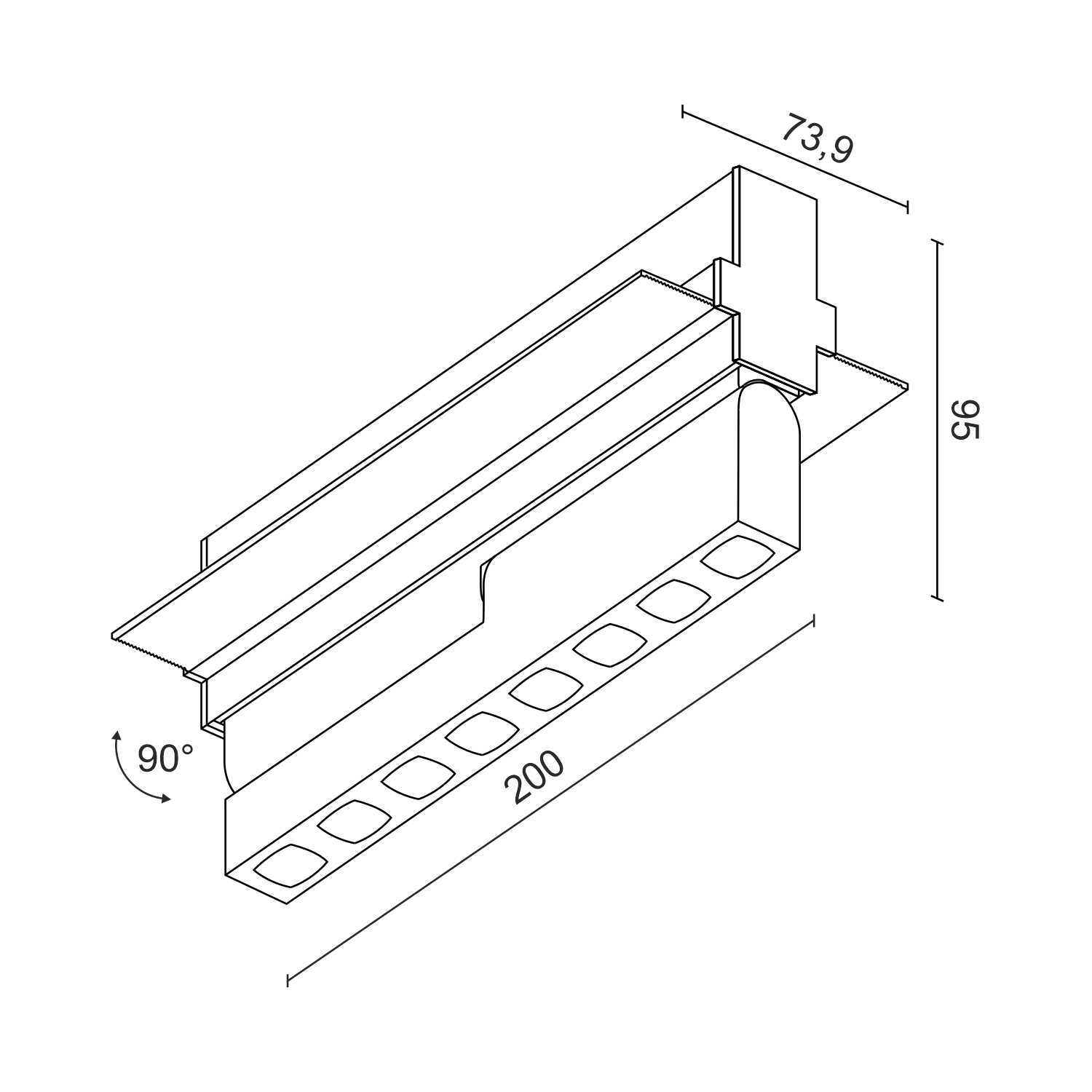 Встраиваемый светодиодный светильник Ledron Strong DY-1060CS White 3000K