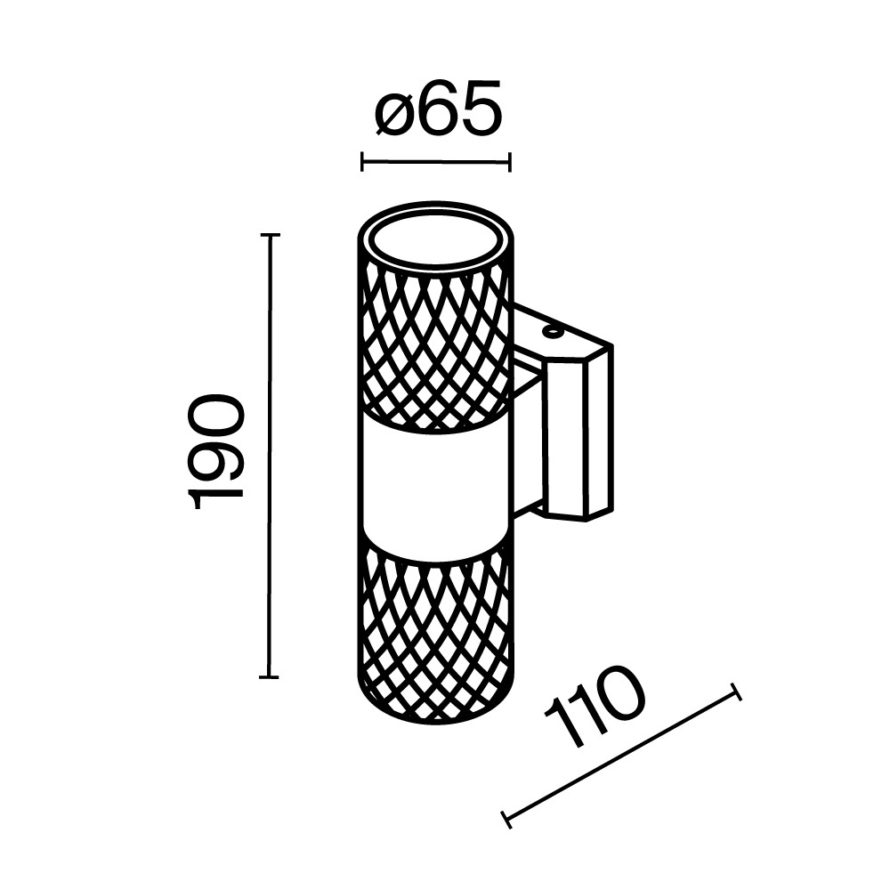 Настенный светильник (бра) Outdoor O583WL-02B