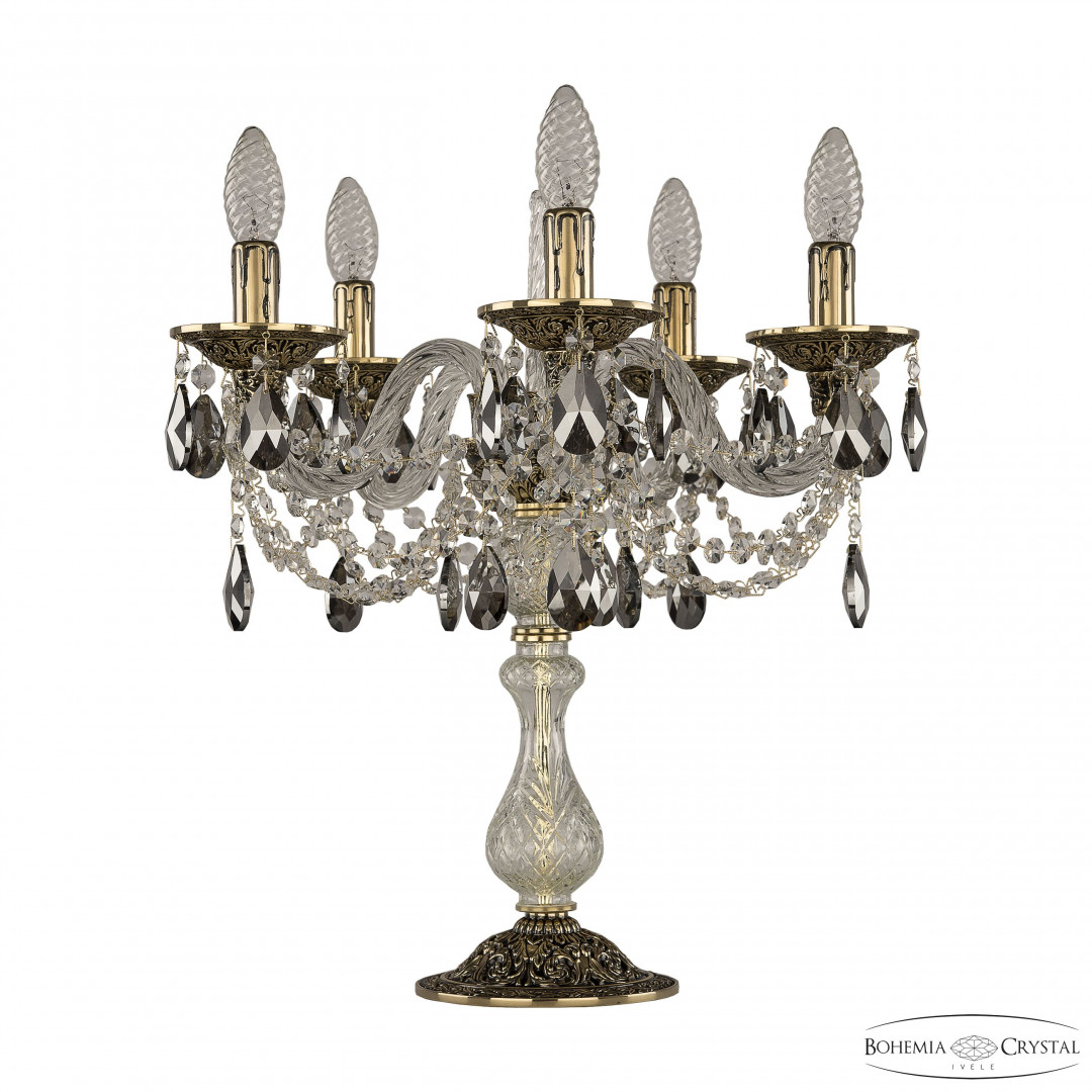 Настольная лампа хрустальная 16106L8/5/141-47 GB K731 Bohemia Ivele Crystal