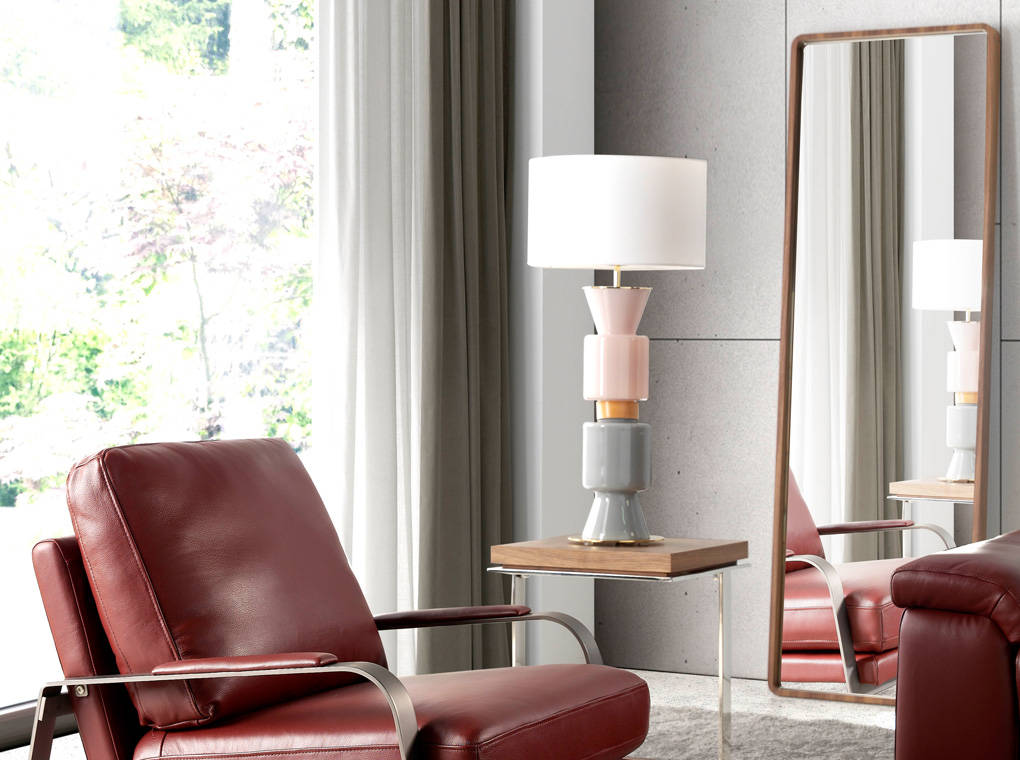 Настольная лампа Ponn Ponn золотой металл, белый абажур 801011/41 Aromas del Campo