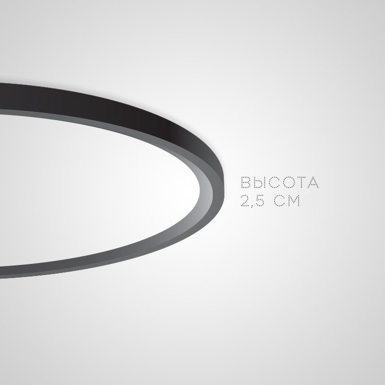 Потолочный светильник EXTRASLIM D40 Black by ImperiumLoft