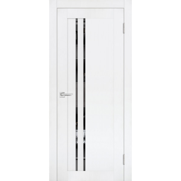 Межкомнатная дверь Graf PST-10 Зеркало тонированное белый бархат (1900 х 600)