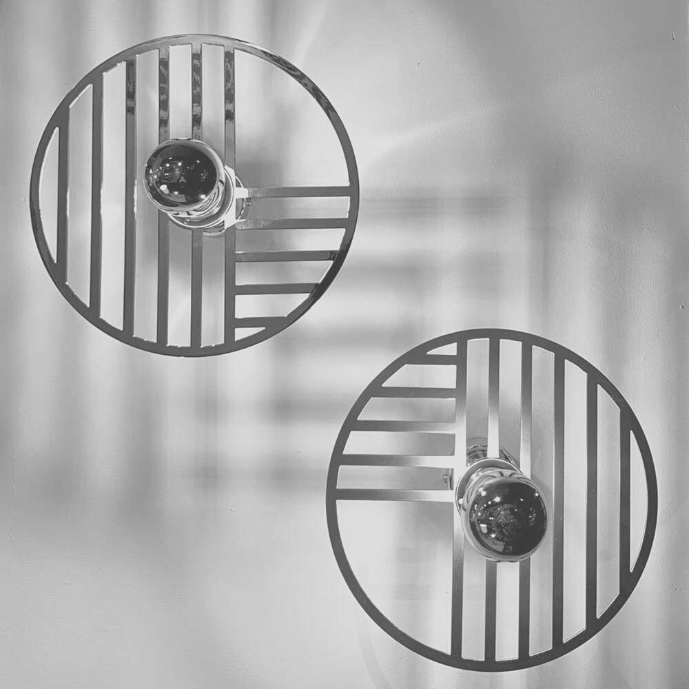 Настенный светильник Line с цоколем 5 см хром Aromas del Campo