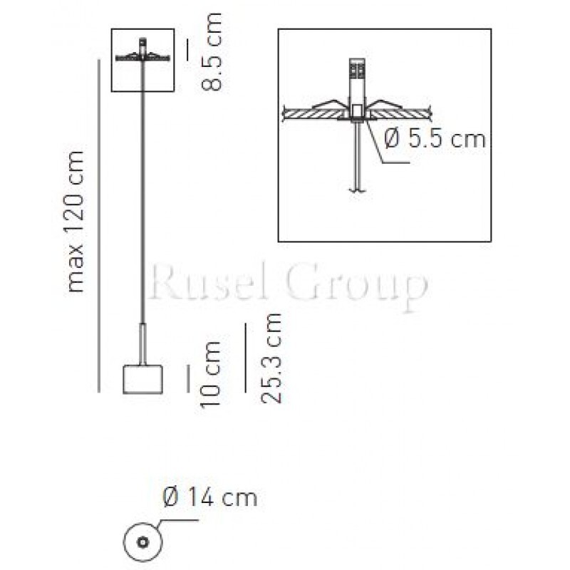 Встраиваемый светильник Axo Light SPILLRAY SP G I