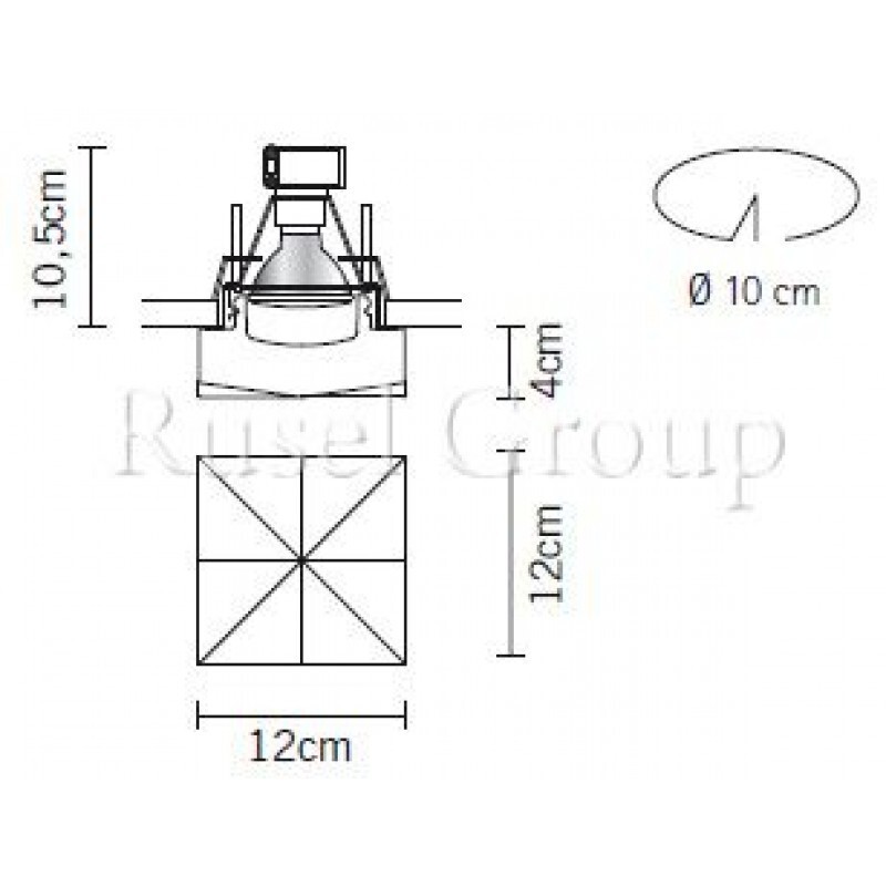 Встраиваемый светильник Fabbian Cindy D27 F28 01