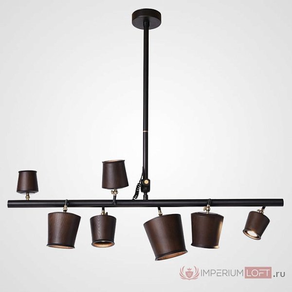 Подвесной реечный светильник CONNY L7 Dark brown by ImperiumLoft