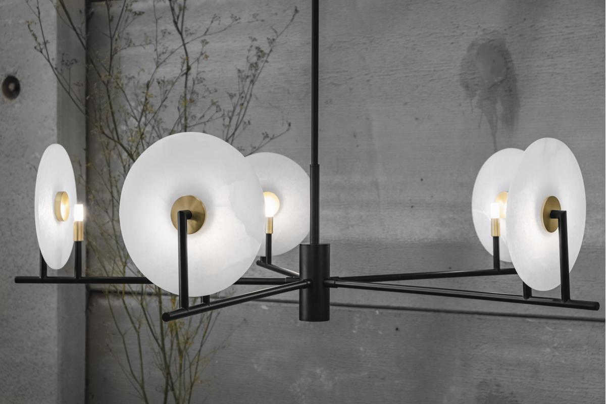 Люстра Erto 5L с алебастровыми дисками 1096/25 Aromas del Campo