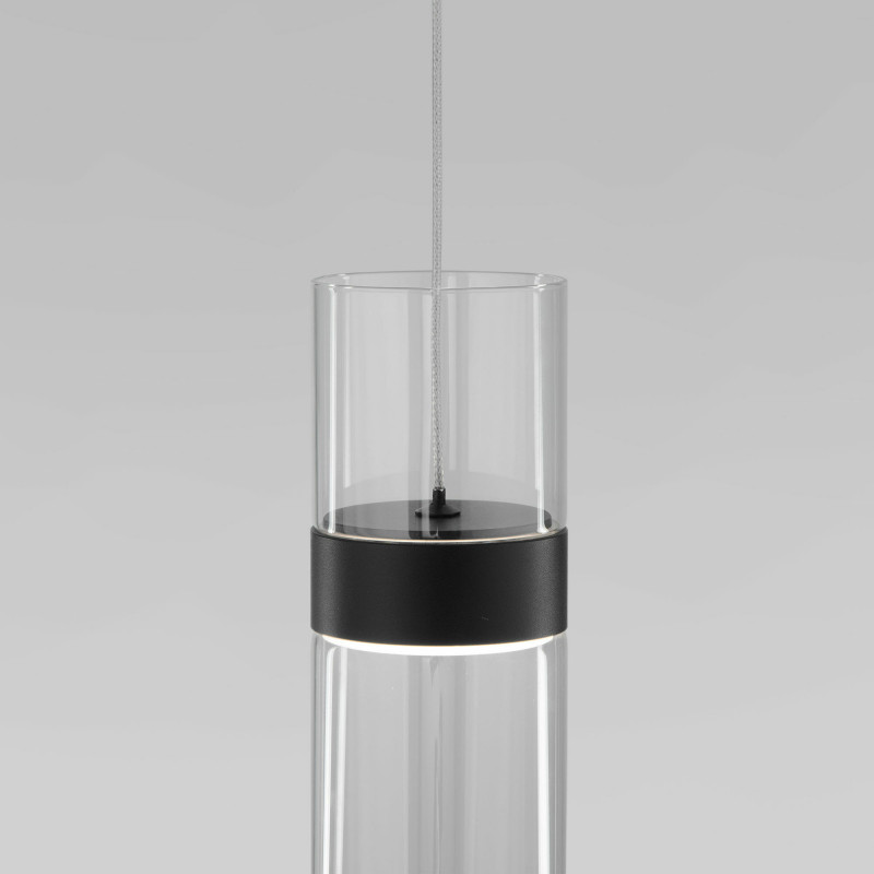 Подвесной светильник Eurosvet 50244/1 LED черный/прозрачный