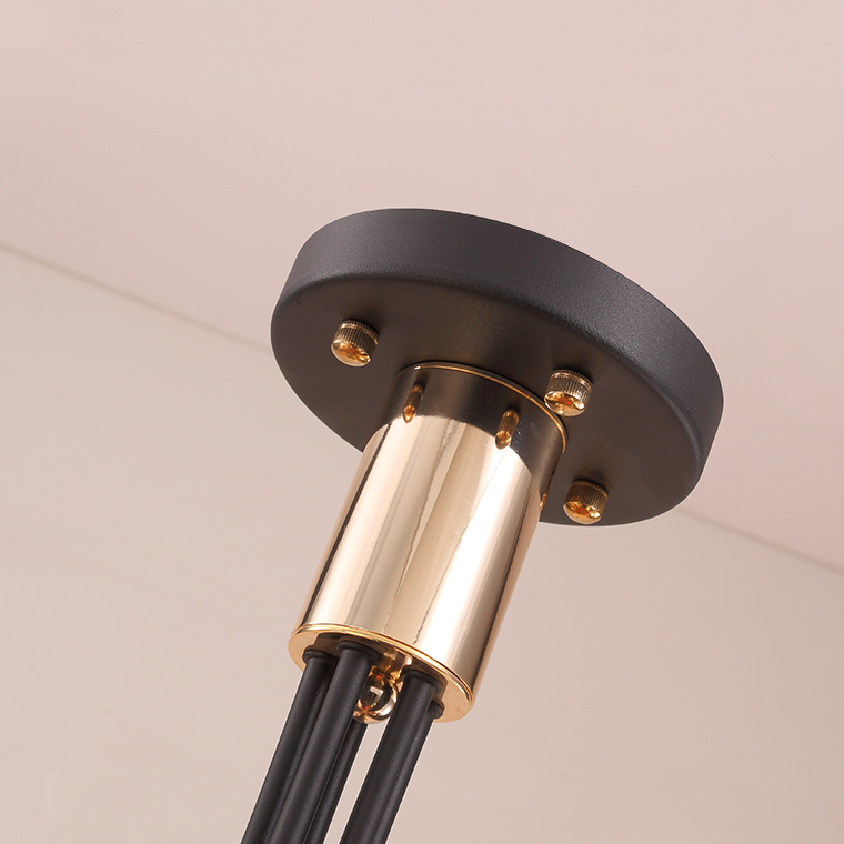 Люстра на штанге GRADE D105 5 lamps Gold by ImperiumLoft