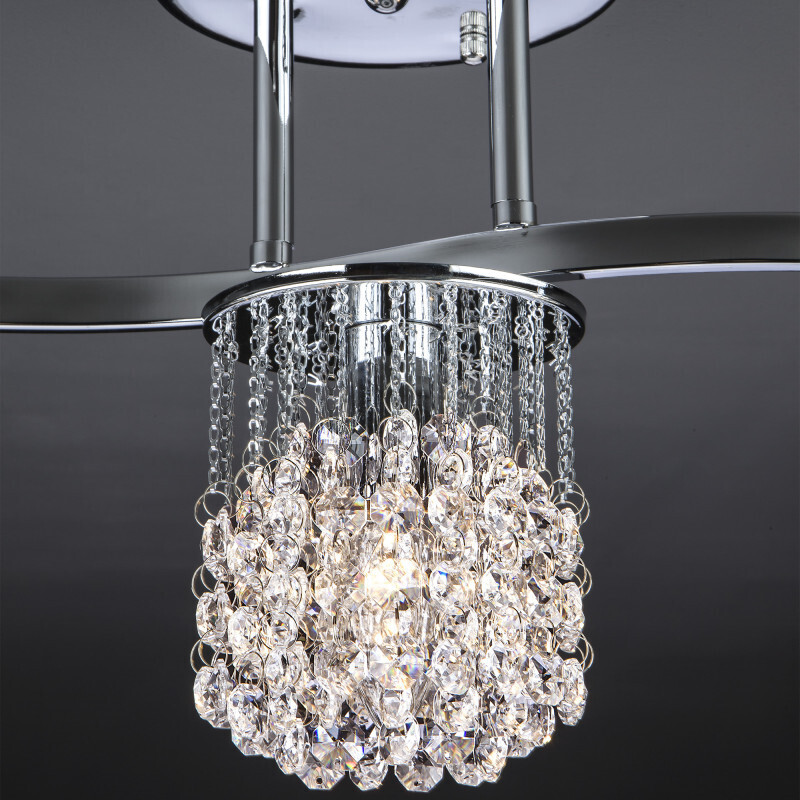 Люстра на штанге Eurosvet 3222/3 хром Strotskis