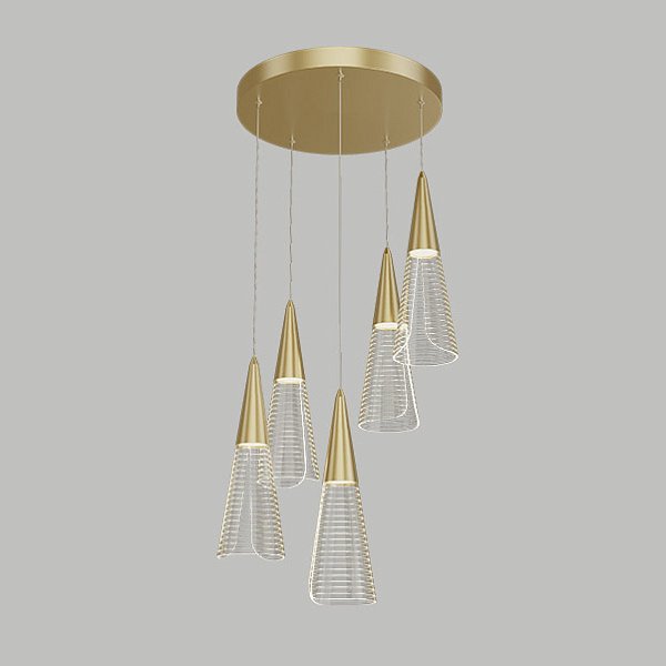 Подвесной светильник MANDORA L5 Brass Диск by ImperiumLoft