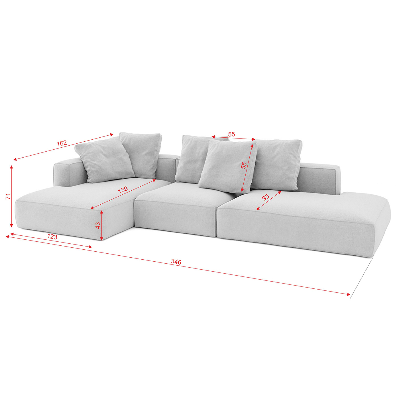 Диван-кровать Ткань Рогожка KARE Memphis K00406