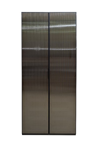 Шкаф двудверный с выдвижными ящиками цвет серый кобальт Garda Decor GD-10012-6(риф)