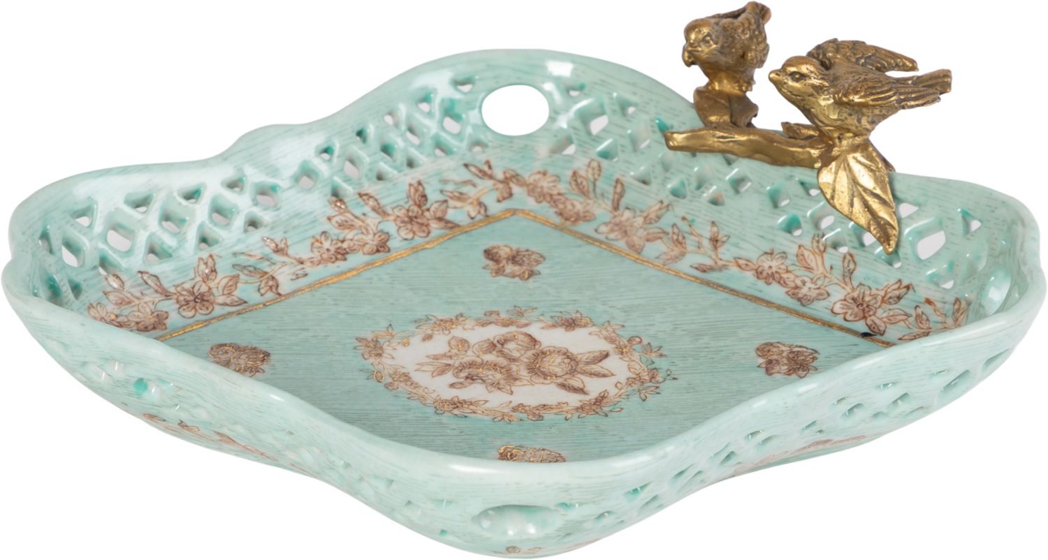 Блюдо с птичками Glasar 31G2022/C157C/HLG1874