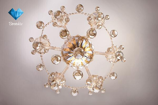 Подвесная люстра Eurosvet 10052/6 золото/тонированный хрусталь Strotskis