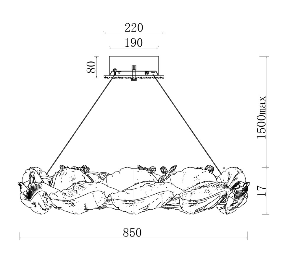 Люстра подвесная Fluorite FL1182-8P