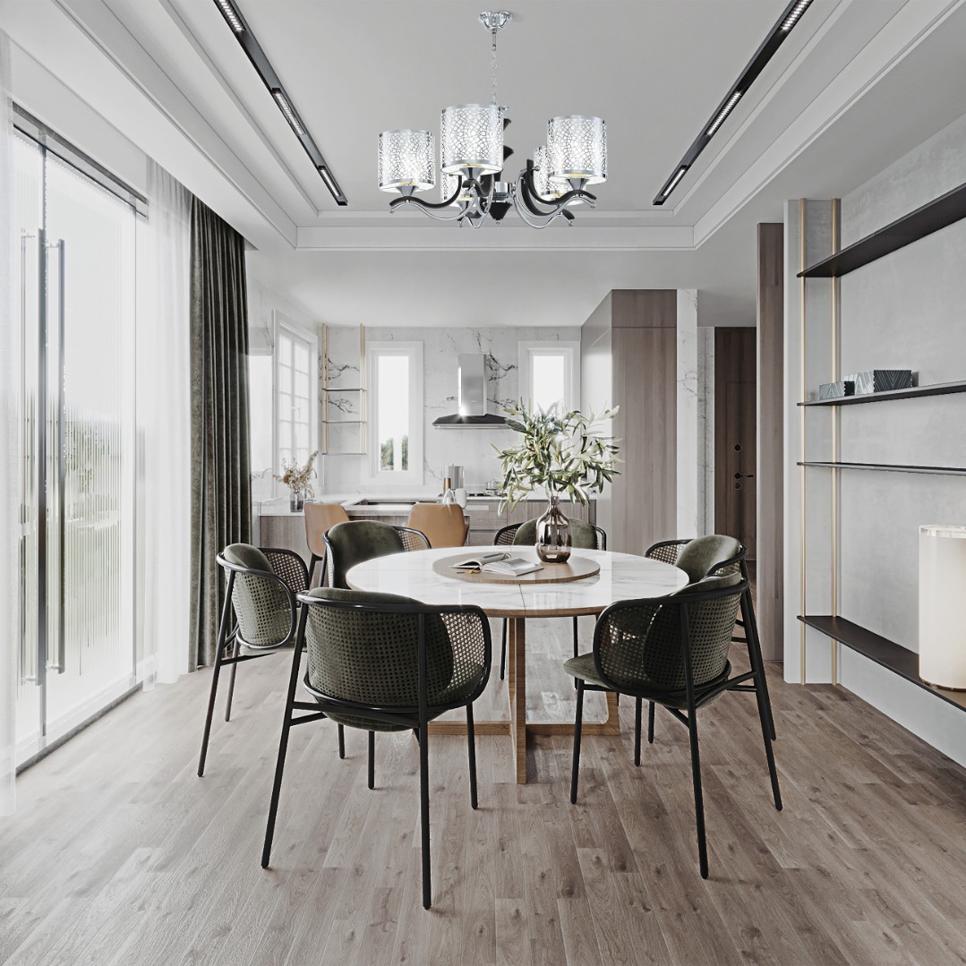 Люстра подвесная с плафонами 306787/5 Bk/Ni Arte Milano