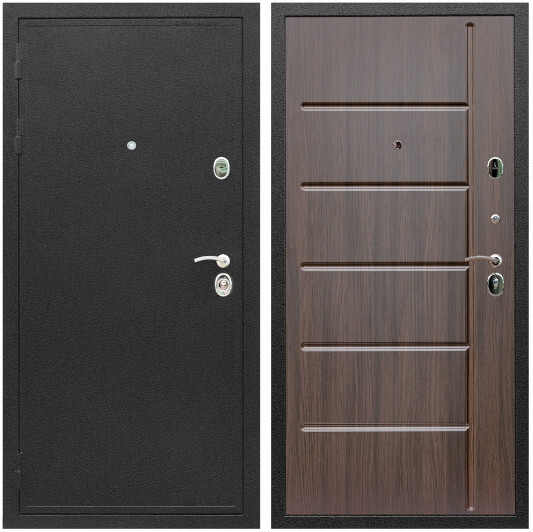 Дверь входная Graf Престиж Черный шелк / МДФ 10 мм ФЛ-102 Эковенге