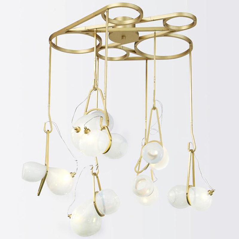 Люстра White glass trap by ImperiumLoft