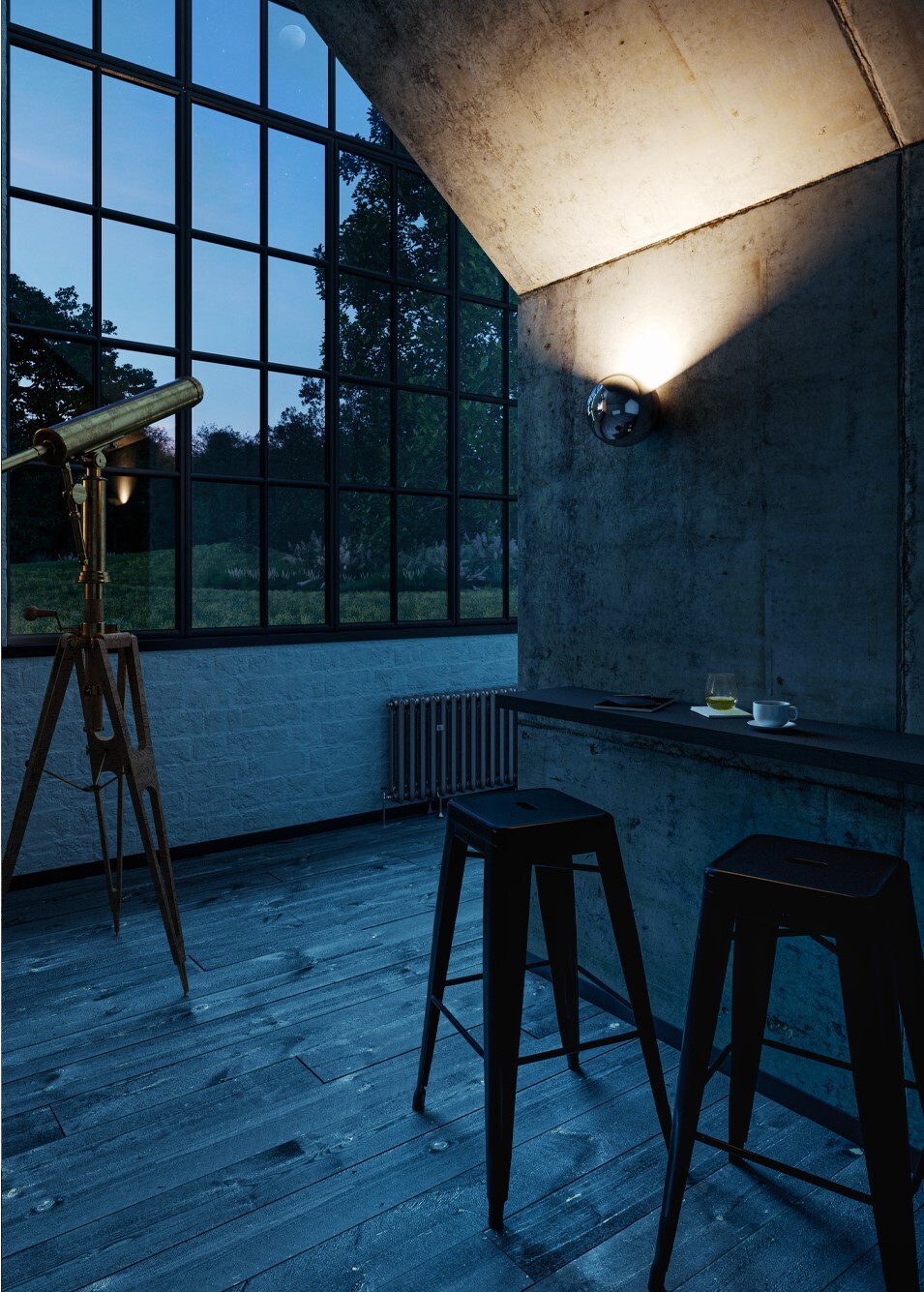 Настенный светильник Catellani & Smith Sfera W nickel