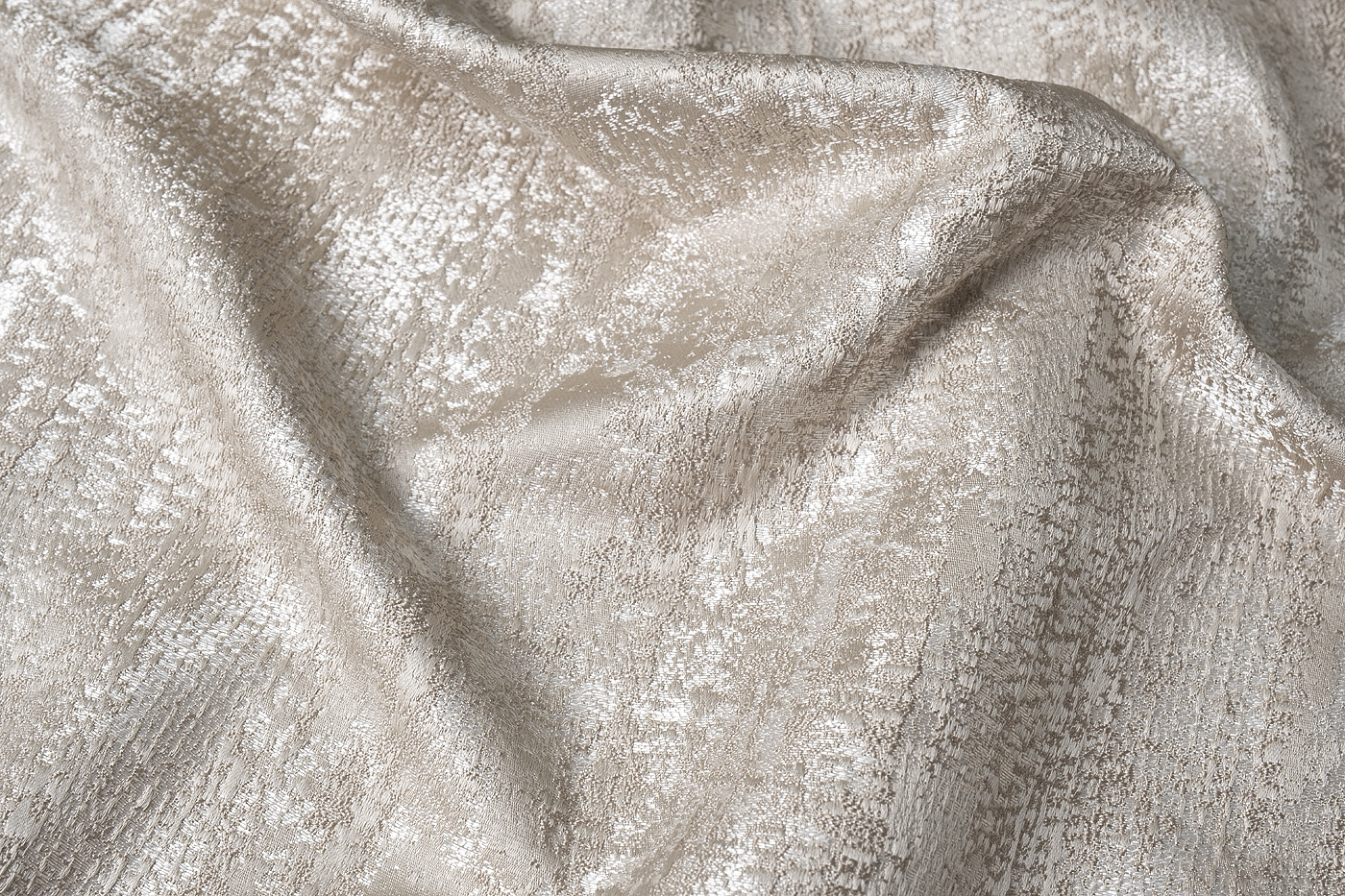 Ткань портьерная AMBITION бежевая Garda Decor 142DDH-191303J-AMBITION BEG