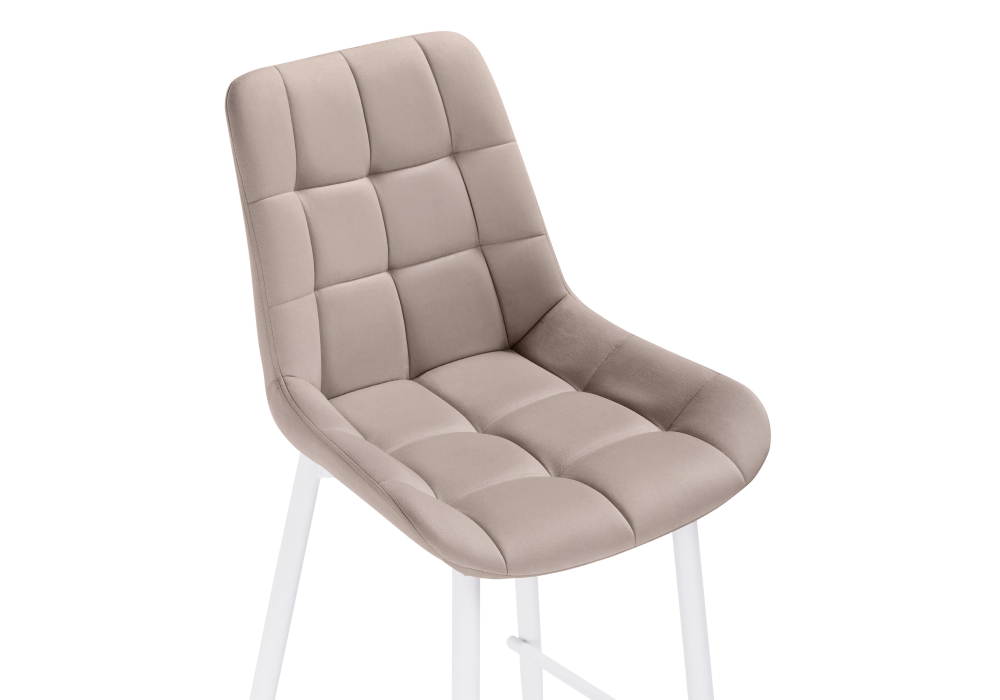 Барный стул Woodville Алст велюр латте / белый 502280