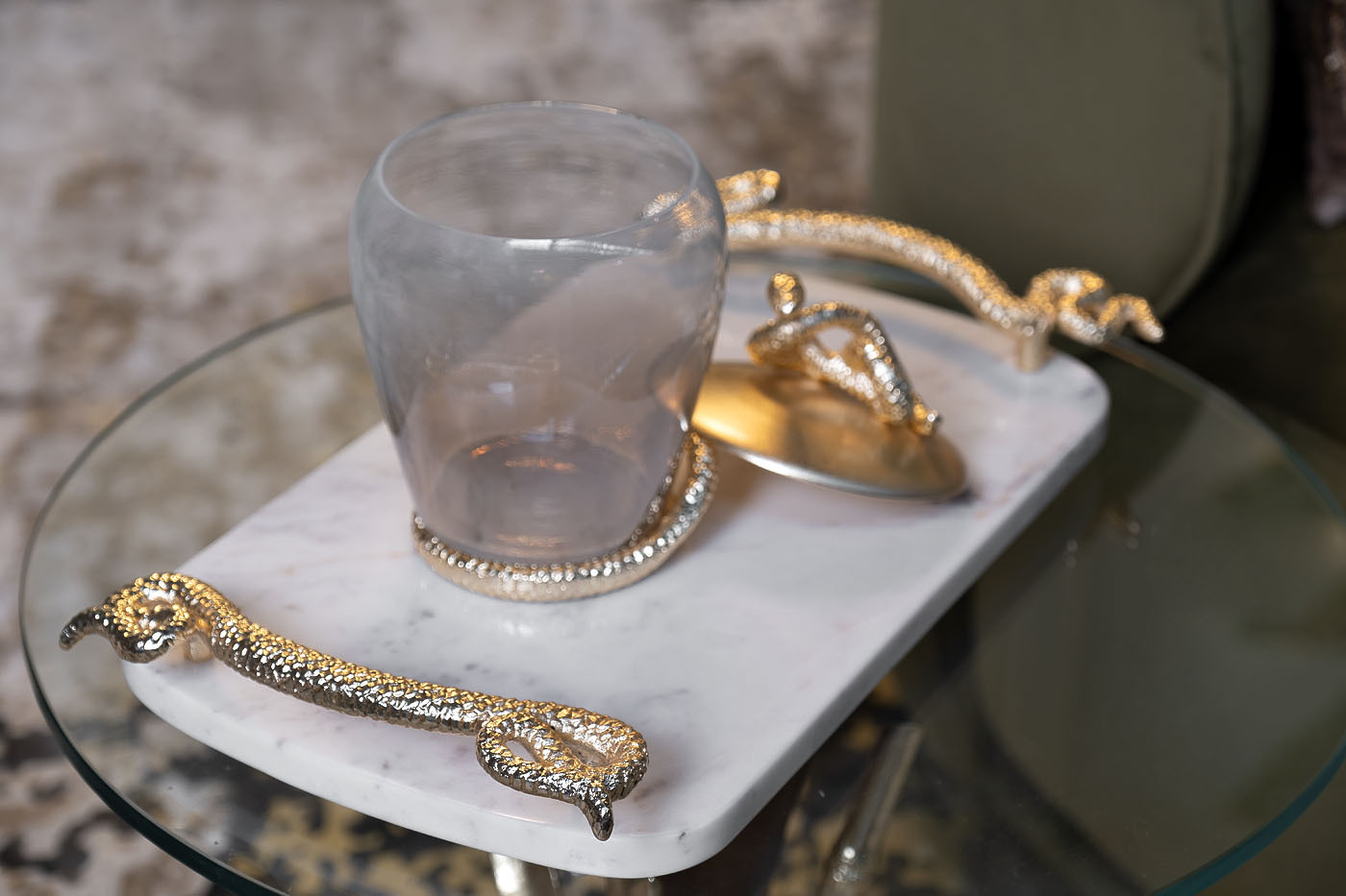 Ваза декоративная с крышкой "Serpente" Garda Decor 69-321003