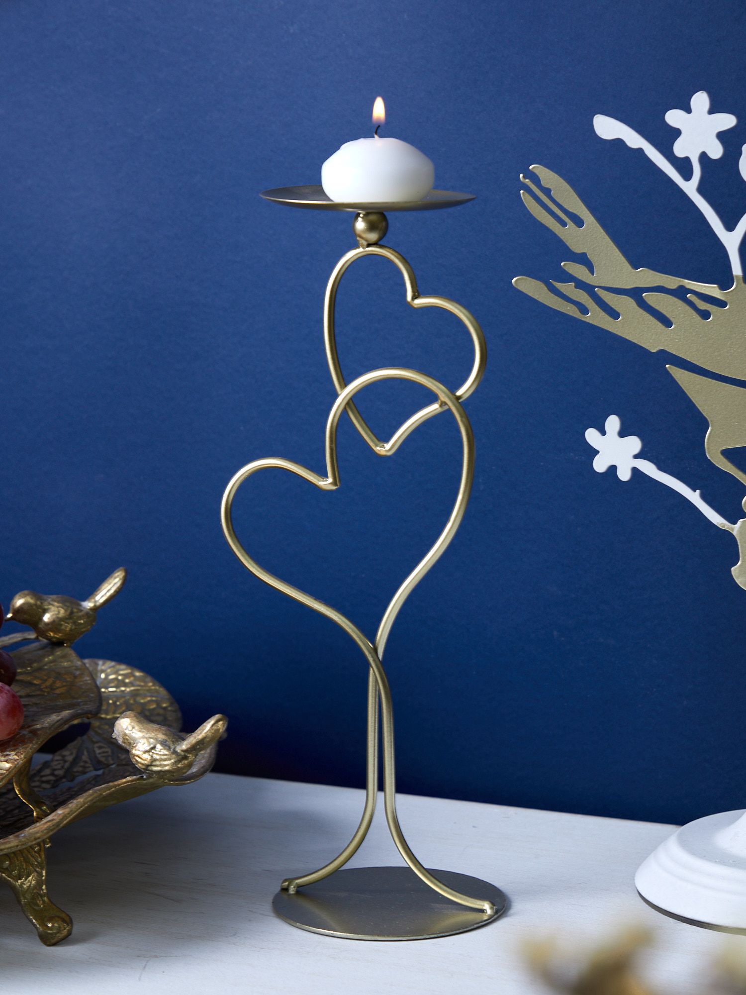 Подсвечник Два сердца Glasar 57-164