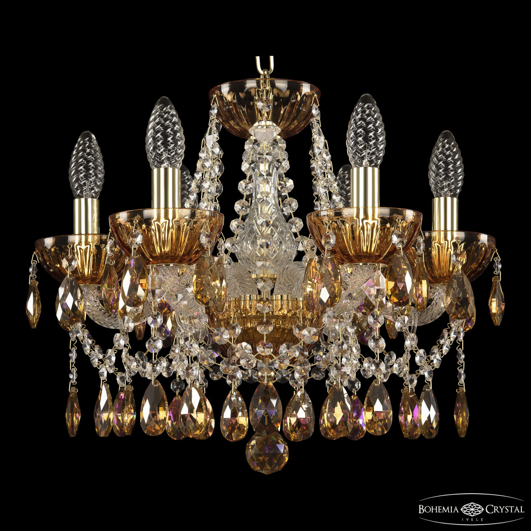 Люстра 5413/6/141 G Amber/M-1H K777 Bohemia Ivele Crystal