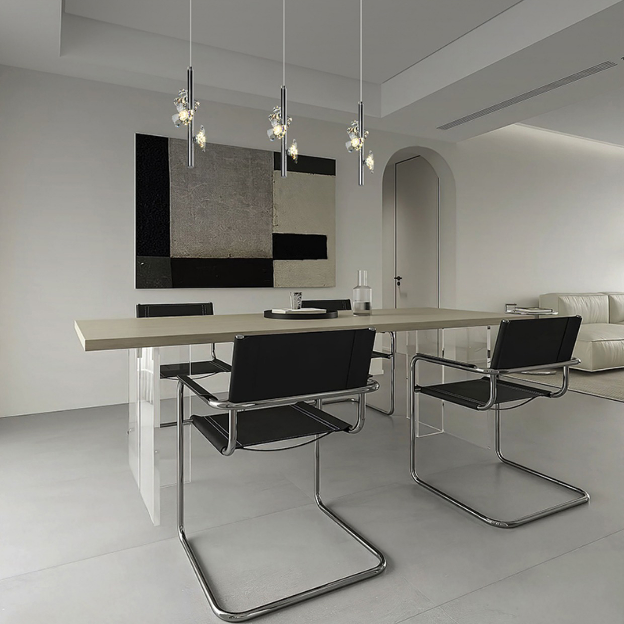 Подвесной светильник CAMILIA BW L3 White by ImperiumLoft