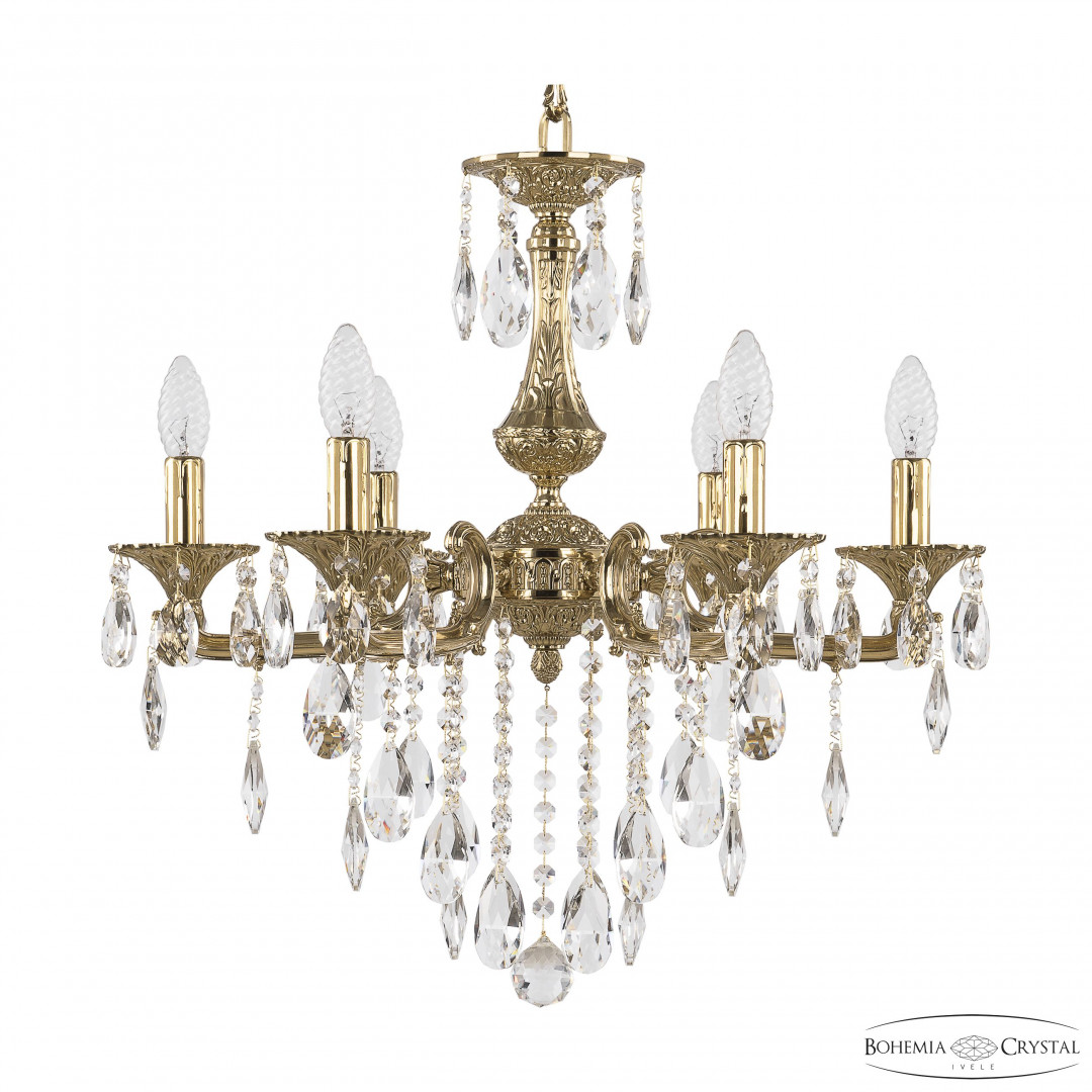 Люстра бронзовая с хрусталём 72115/6/125 B G