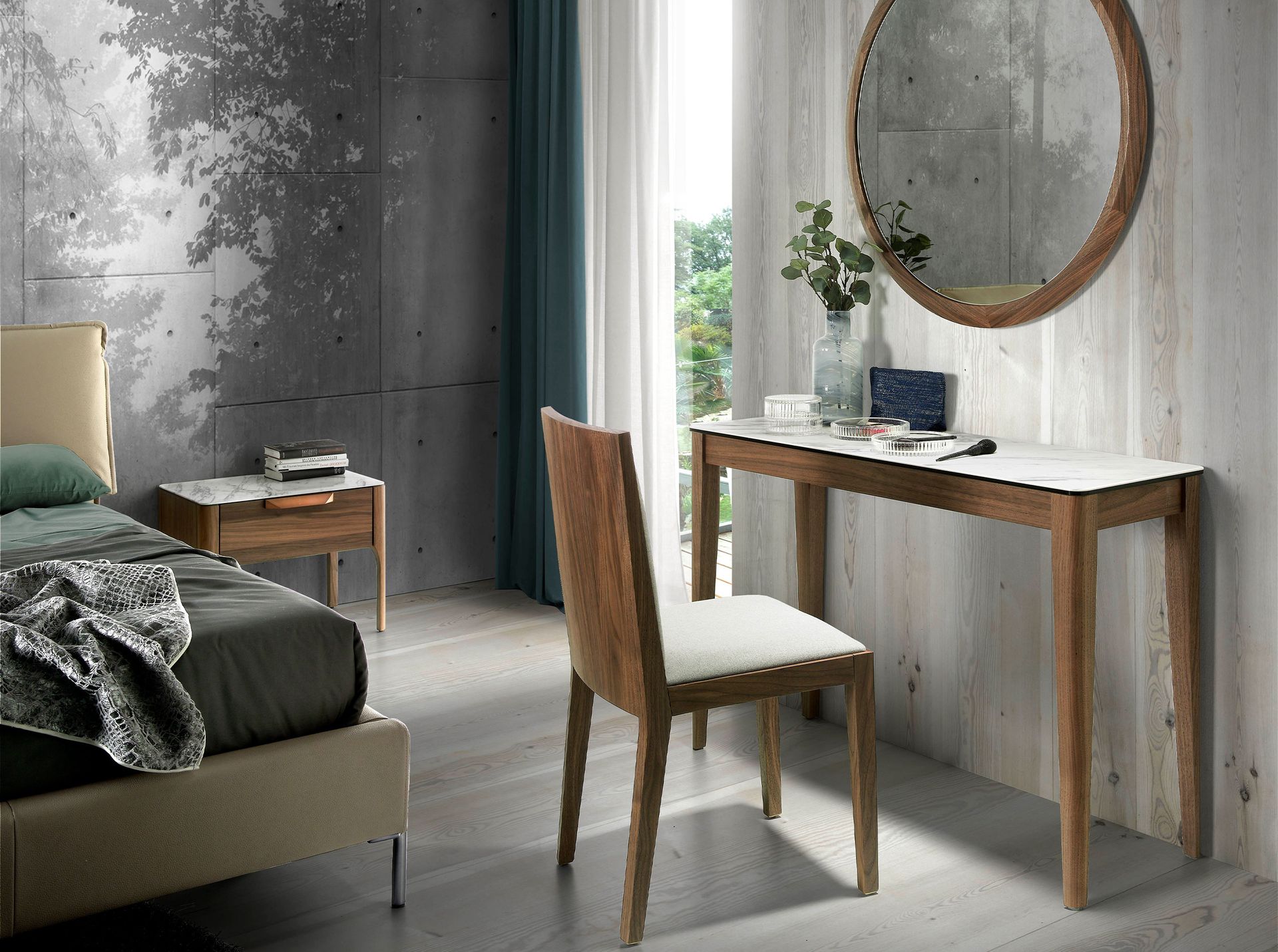 Консоль 315-X / 3082 из орехового дерева с керамической столешницей Angel Cerda