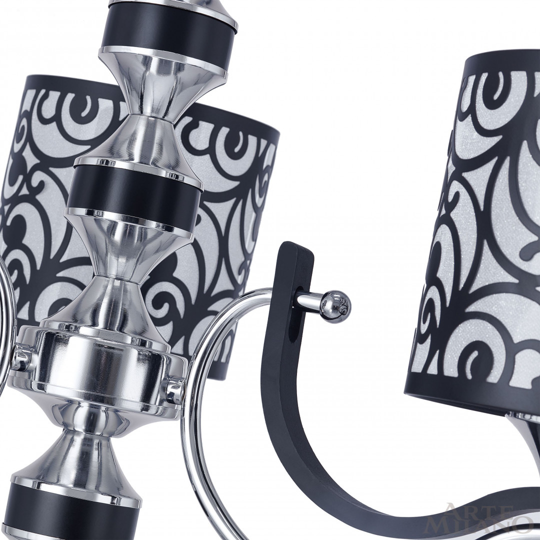 Люстра подвесная с плафонами 304957/3 Bk/Ni Arte Milano