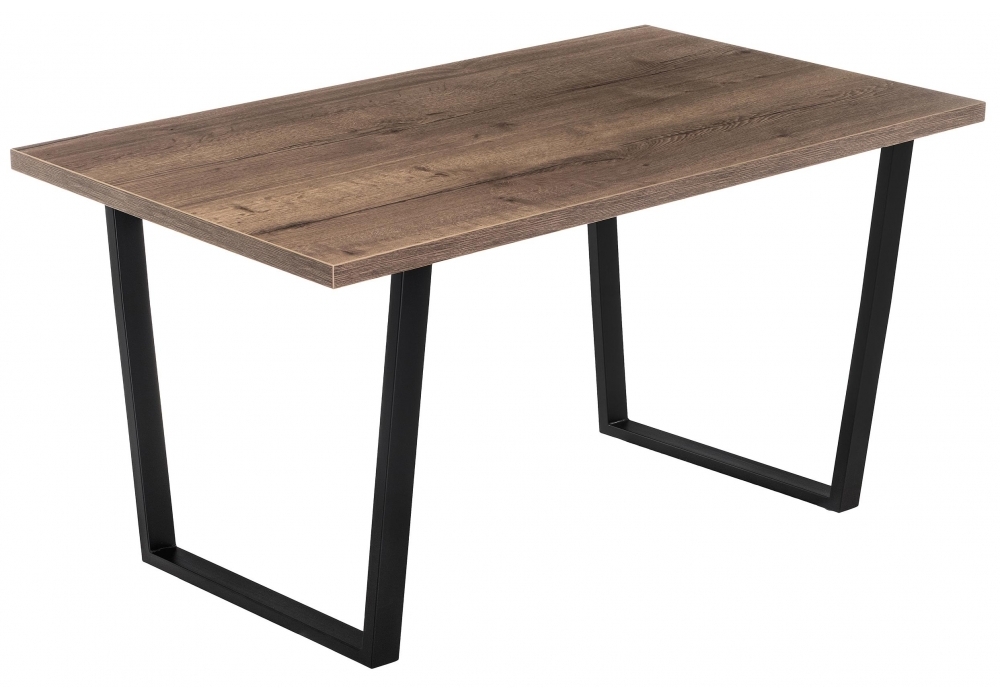 Стол деревянный Woodville Эльпатия 130 дуб велингтон / черный матовый 420992