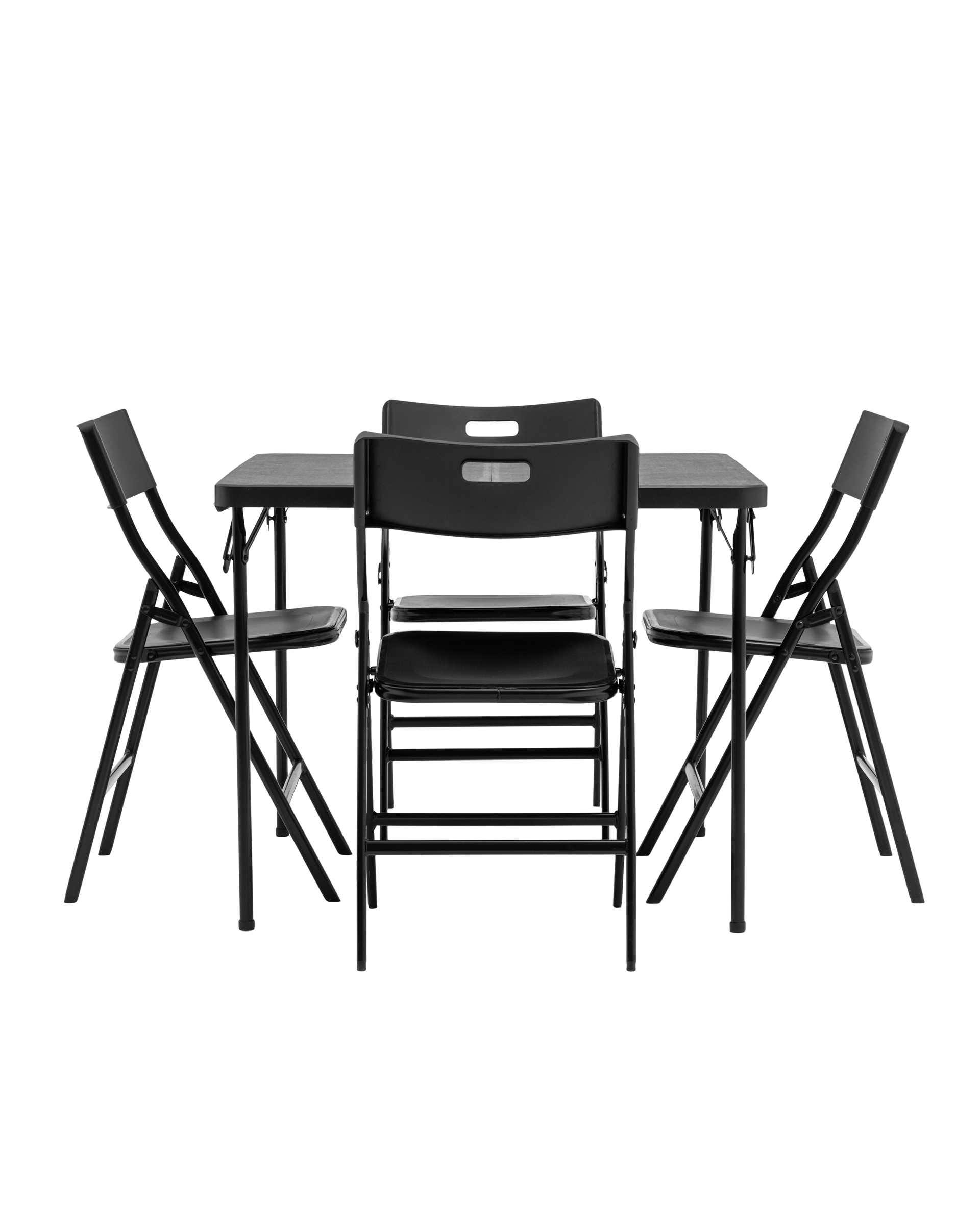 Комплект раскладного стола и стульев Кейт черный Stool Group