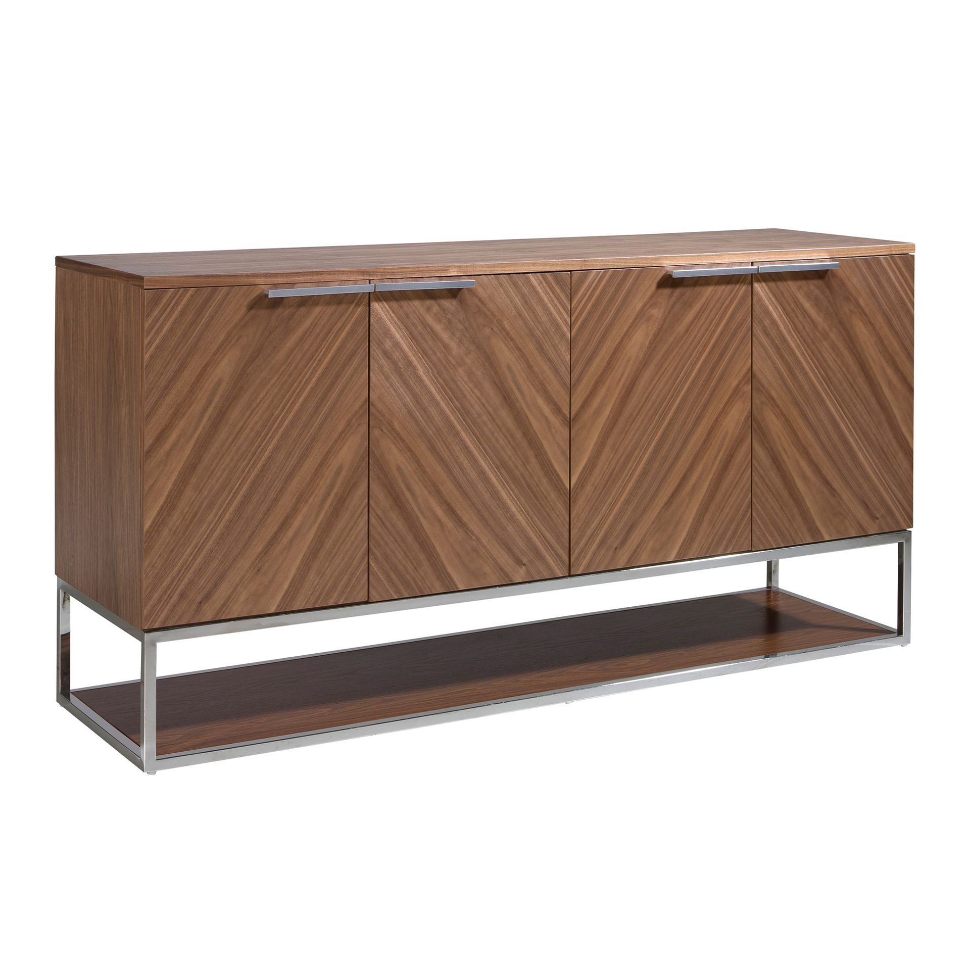 Сервант 3233/MK1502A из ореха и хромированной стали Angel Cerda