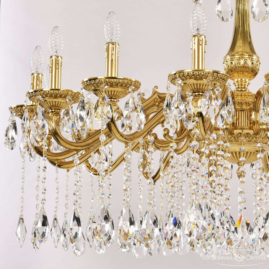 Люстра бронзовая с хрусталём 75102/16/360 A G