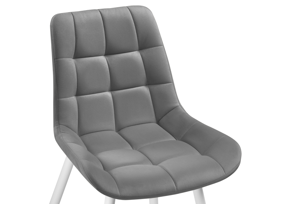 Стул Woodville Челси велюр темно-серый / белый 502093