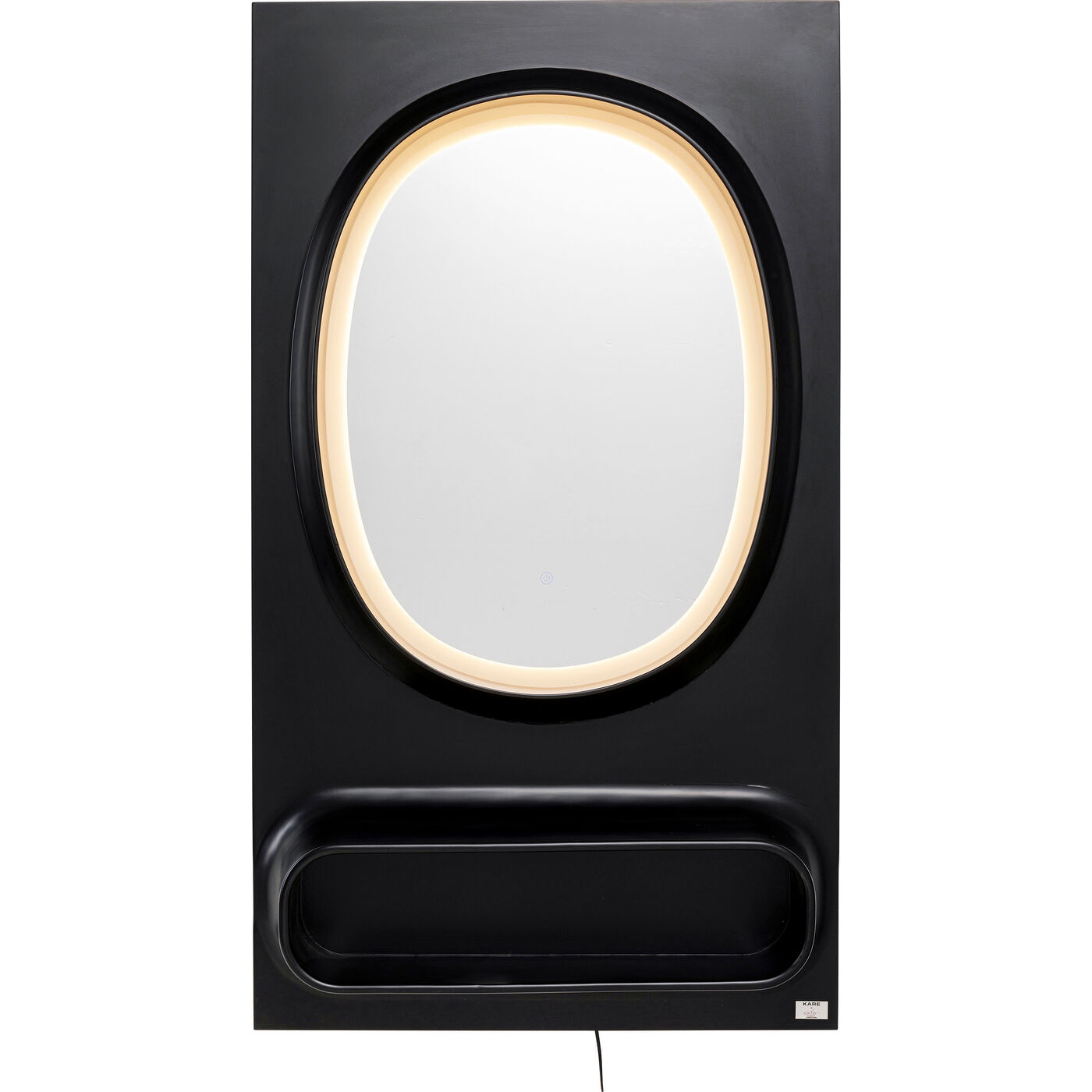 Зеркало настенное  KARE x Karim Rashid Aero LED Black 80x141cm KARE 70840