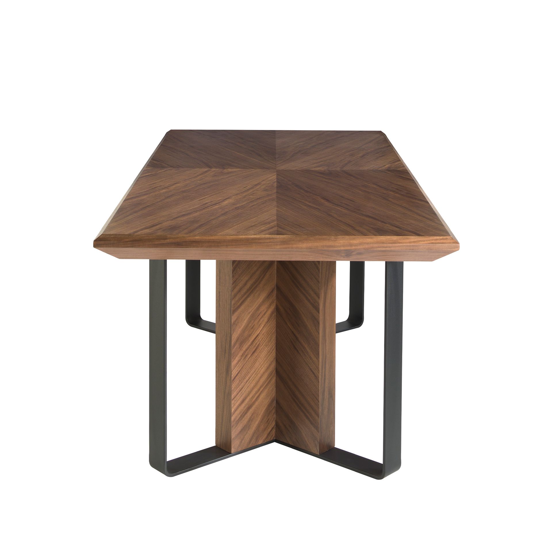 Обеденный стол 1105/MI2204T из ореха и черной стали Angel Cerda