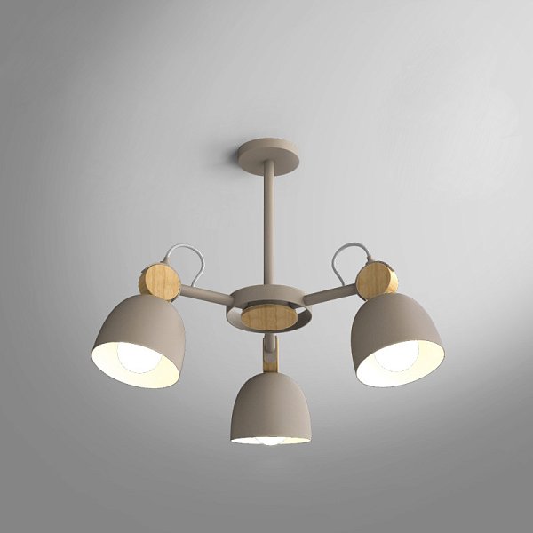 Потолочная люстр на штанге ROLLA 3 beige by ImperiumLoft
