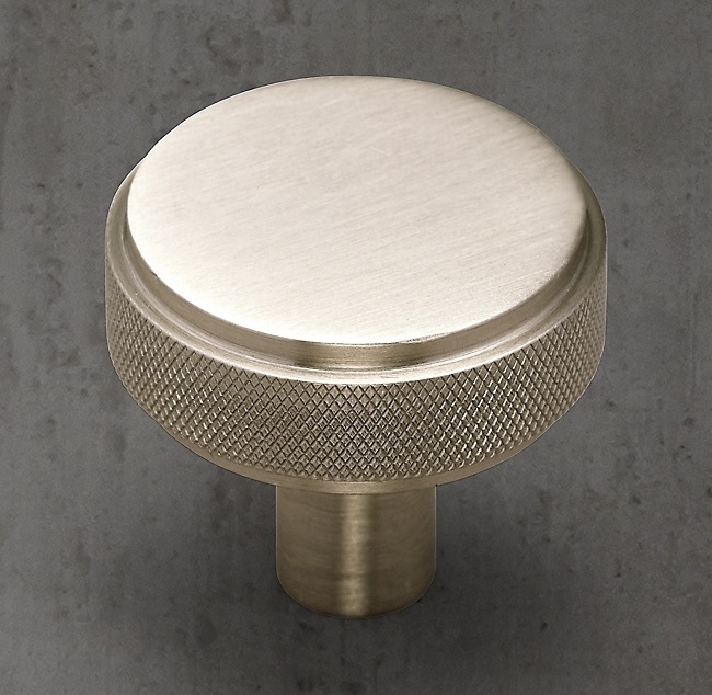 Ручка-кнопка Restoration Hardware Lambeth Knurled d.3.2 Satin Nickel