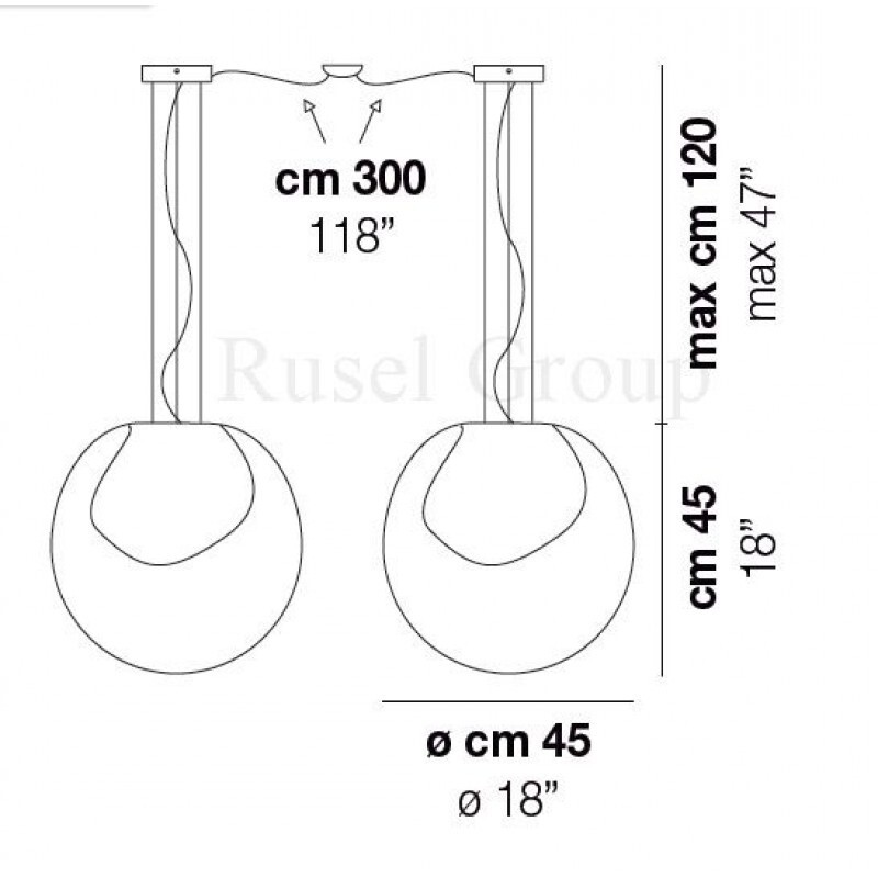 Подвесной светильник Vistosi POC SP 45 D2