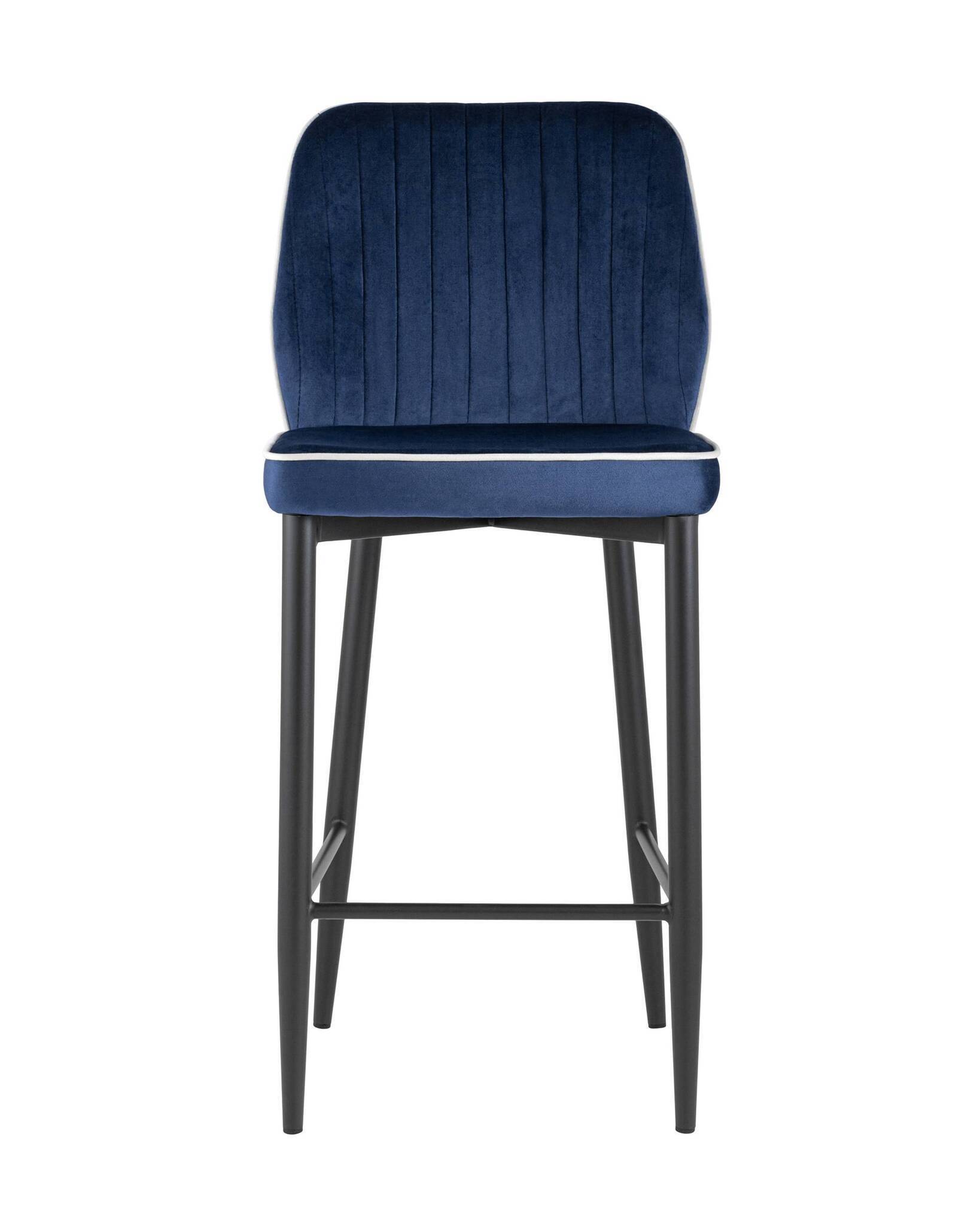 Стул полубарный Лоренс велюр синий Stool Group