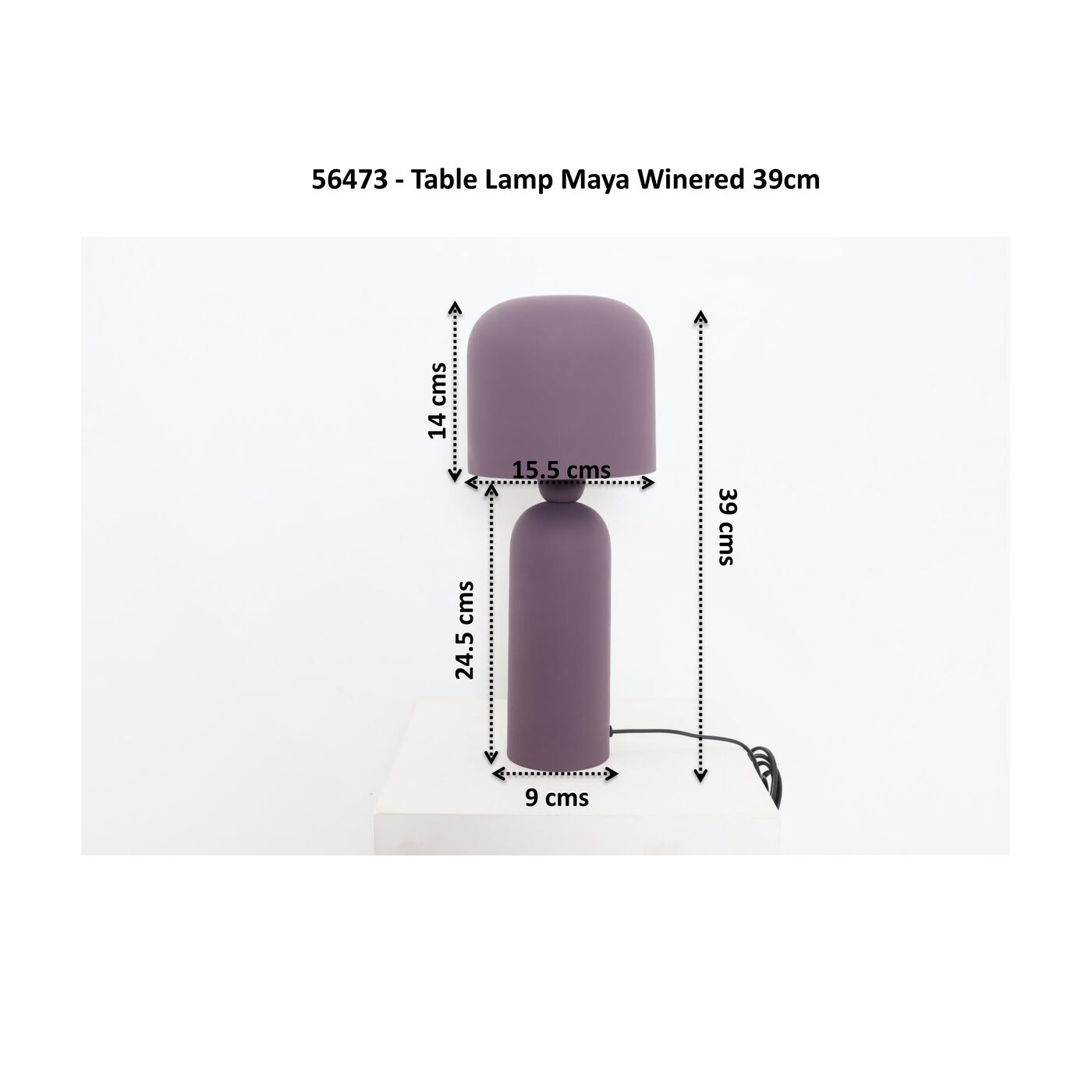 Светильник настольный Maya Winered 39cm KARE 56473