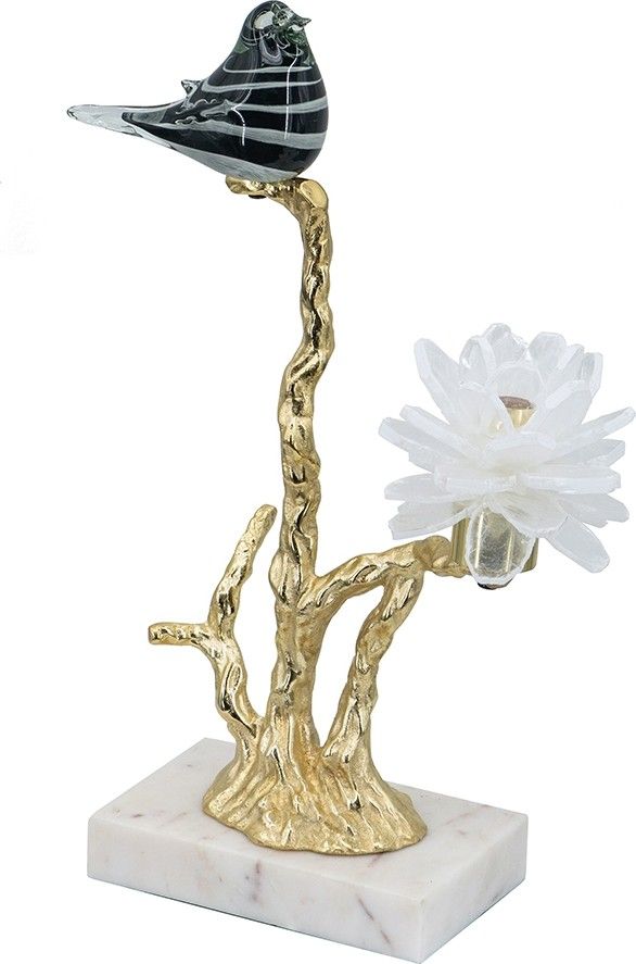 Декор с подсвечником Птичка на ветке Glasar 77749-DS