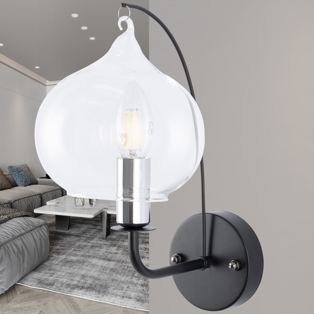 Бра с плафонами 321007/1W BK.CR Arte Milano