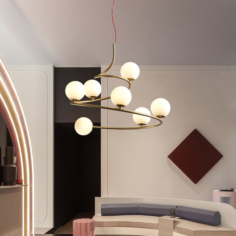 Подвесная люстра CURL Черный by ImperiumLoft